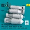 RESKIT RS32-0571 Mk-XVII Depth bombs (350 lb) (4 pcs) (PB4Y-1, PB4Y-2, PBY/PBN, PB2Y, SB2C, SOC, SO3C, SC, SBD, JRF, J4F, TBF/TBM, PV-1, PV-2, PBM, PBJ, OS2U, SB2U) (3D Printed) (1/32)